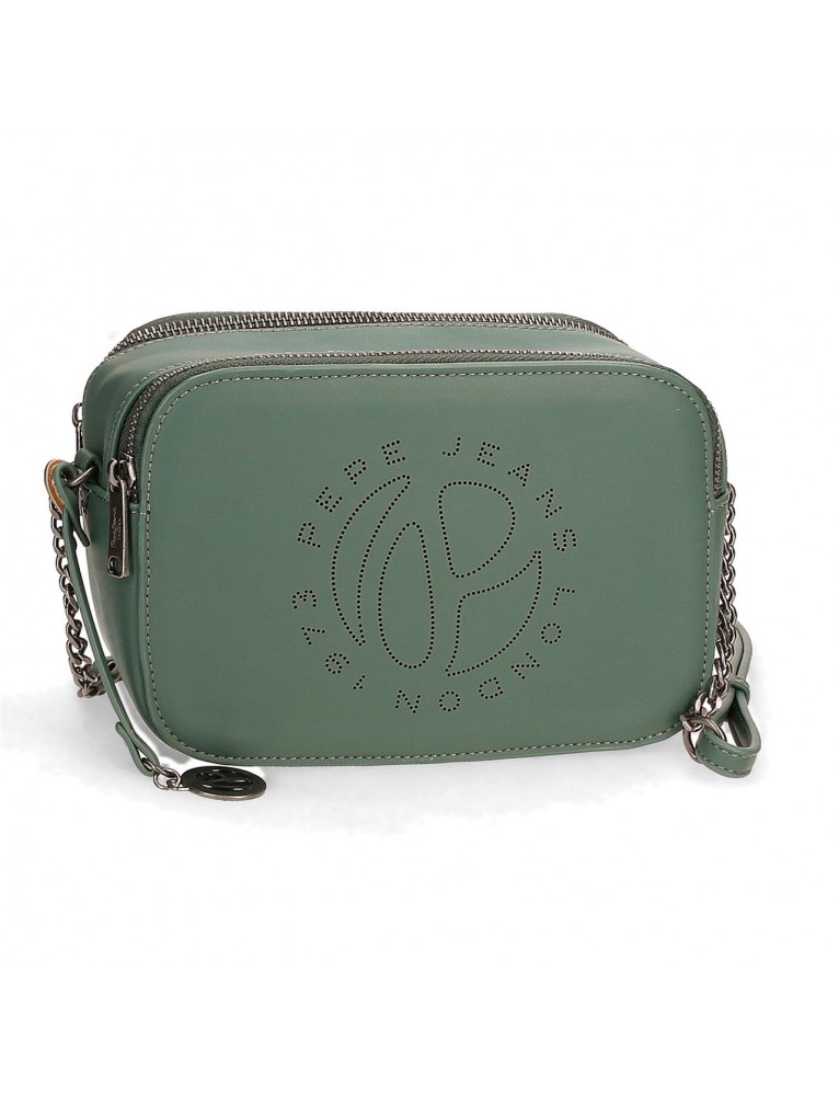 BORSA A SPALLA A DOPPIO SCOMPARTO PEPE JEANS MABEL GREEN