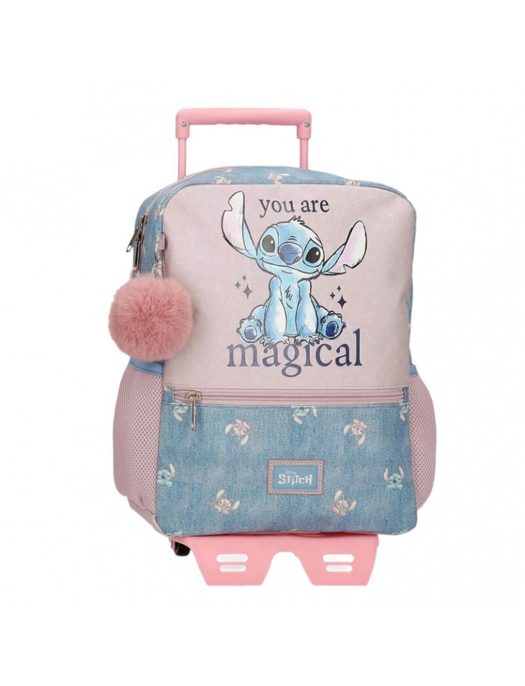 ZAINO ASILO CON TROLLEY STITCH You Are Magical Blue Denim