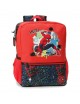 Zaino urbano Spiderman 40 cm adattabile all'auto rossa, blu scuro