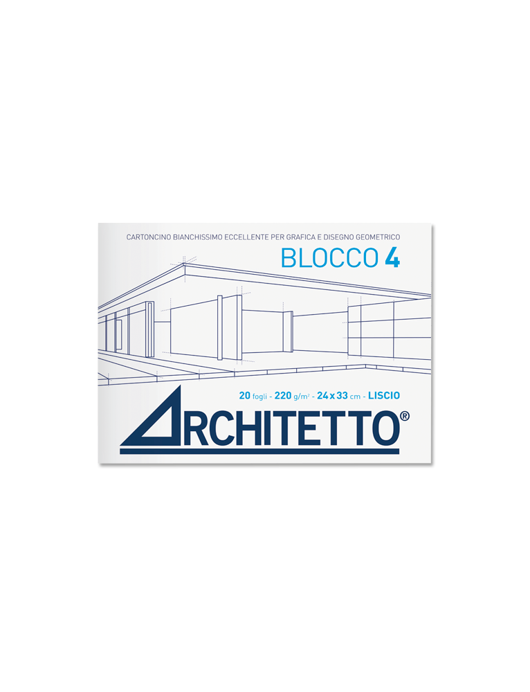 ALBUM BLOCCHI DA DISEGNO ARCHITETTO 4 Liscio Squadrato (220 gr)