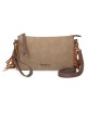 POCHETTE PEPE JEANS CON FRANGE TAUPE